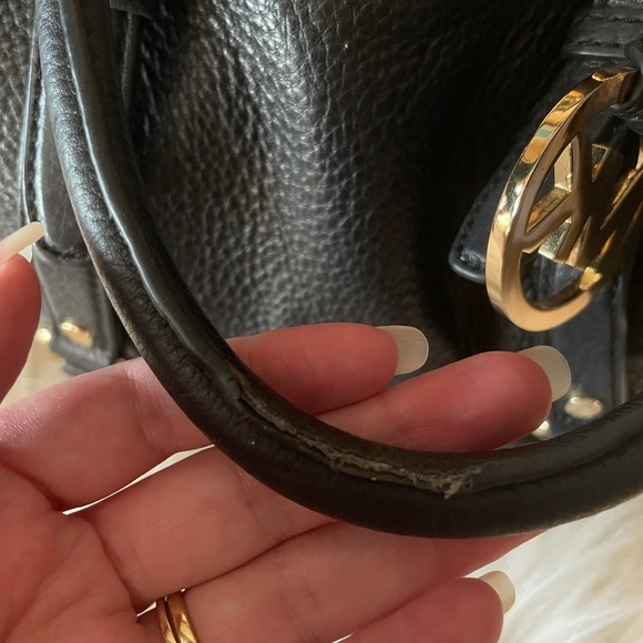 Michael Kors Bedford Leather Bowling Satchel